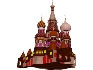 Cathedral Saint Basils 3D Model preview