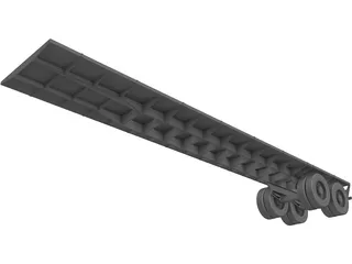 Trailer Flatbed 3D Model preview