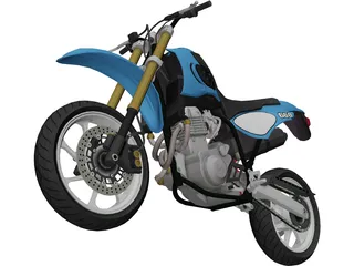Supermoto Bike 3D Model preview