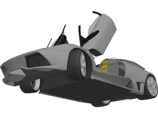 Lamborghini Murcielago LP640 Roadster 3D Model preview