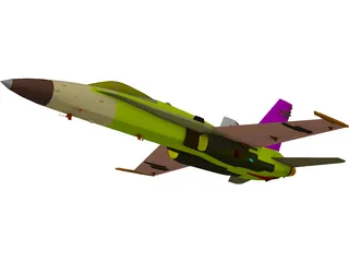 F-18C 3D Model preview