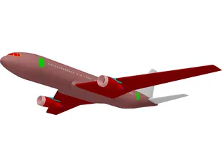 Boeing 767-200 3D Model preview