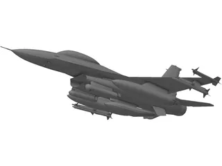 F-16C Falcon 3D Model preview