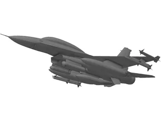 F-16D 3D Model preview