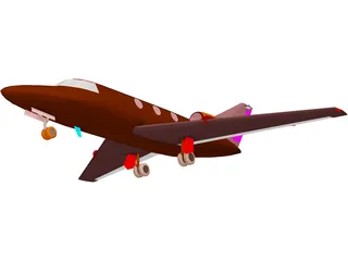 Dassault Falcon 100 3D Model preview