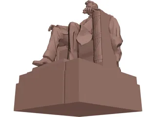 Lincoln Memorial Statue 3D Model preview