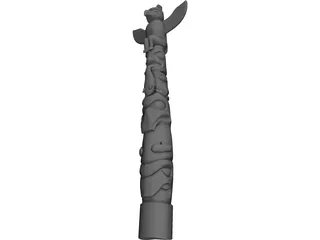 Totem Pole 3D Model preview