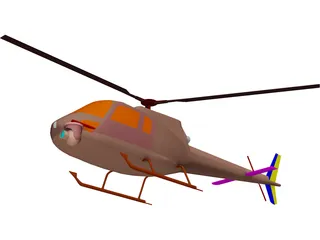 Eurocopter AS-350 Ecureuil 3D Model preview