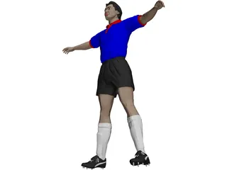 Soccer Player 3D Model preview