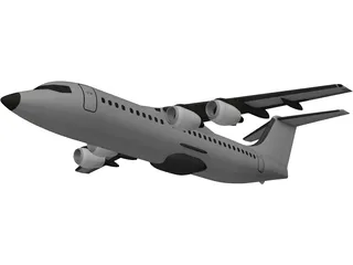 British Aerospace BAe 146-300 3D Model preview
