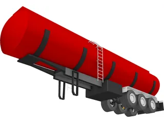 Tank Trailer 3D Model preview
