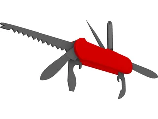 Pocket Knife 3D Model preview