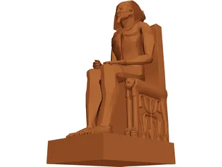 Khafre Statue 3D Model preview