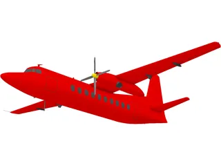 Fairchild Hiller FH-227 3D Model preview