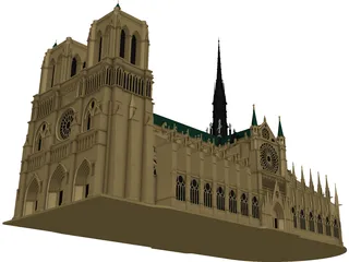 Cathedral Notre Dame 3D Model preview