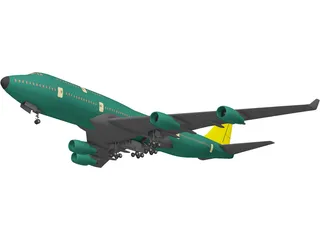 Boeing 747-400 3D Model preview