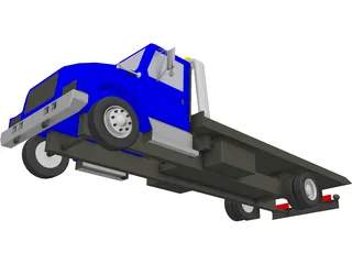 Wrecker Flatbed 3D Model preview