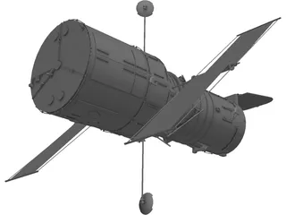 Hubble Space Telescope 3D Model preview
