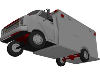 Ambulance Classic 3D Model preview