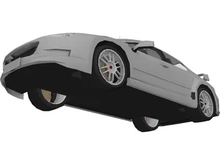 Peugeot 407 Rally Car Concept 3D Model preview