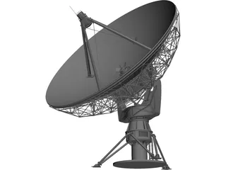 Radio Satellite Telescope 3D Model preview