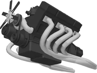 V8 5.0 Litre Engine 3D Model preview