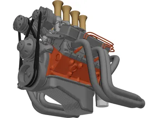Chevrolet Small Block Engine 3D Model preview