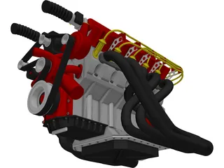 Dodge Viper V10 Engine 3D Model preview