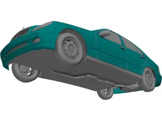 Mercedes-Benz C-class (2001) 3D Model preview
