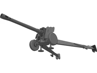 D-20 Howitzer 3D Model preview