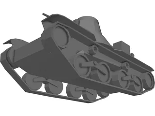 Type 95 Ha-Go Light Tank 3D Model preview