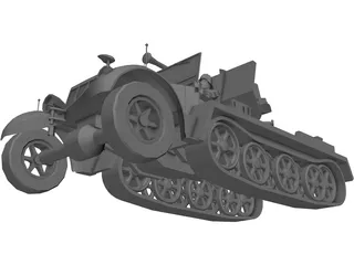 Sd.KfZ. 10-5 AA Vehicle 3D Model preview