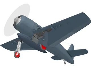 F8F-2 Bearcat 3D Model preview