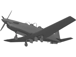 North American T-6 Texan II 3D Model preview