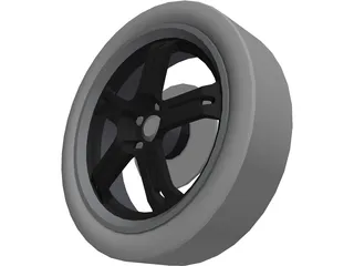 Wheel Enkei RZ5 3D Model preview