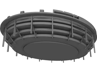 Modern Stadium 3D Model preview