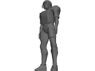 Football Player 3D Model preview
