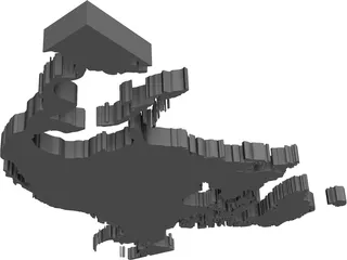 North America 3D Model preview