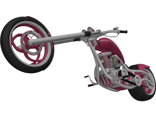 Custom Chopper 3D Model preview