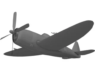 Republic P-47D Thunderbolt 3D Model preview