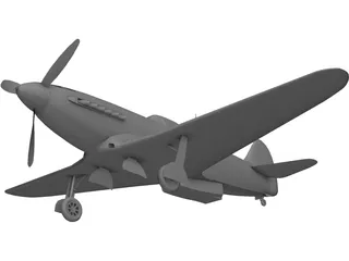 Yakovlev Yak-9 3D Model preview
