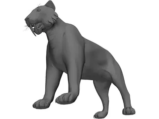 Tiger Saber Tooth 3D Model preview