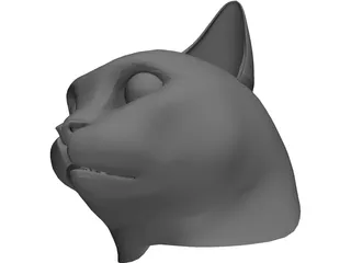 Cat Head 3D Model preview