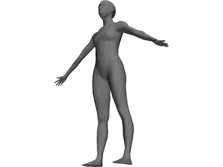Woman African-American 3D Model preview