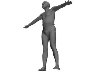 Man Old 3D Model preview