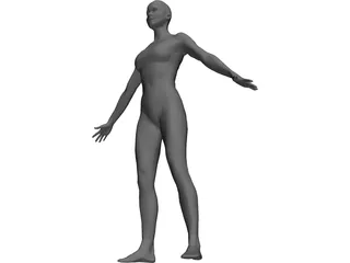 Woman European 3D Model preview