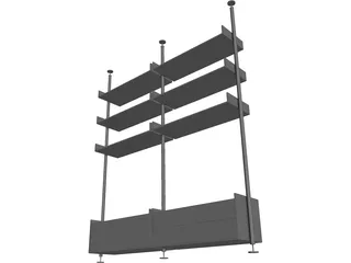Bookcase 3D Model preview