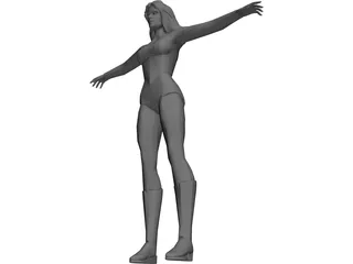 Heroine 3D Model preview