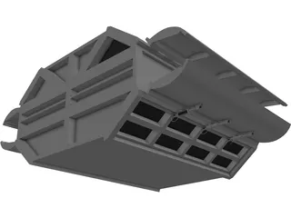 Spaceship Cargobox 3D Model preview