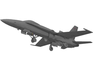 F-18A 3D Model preview